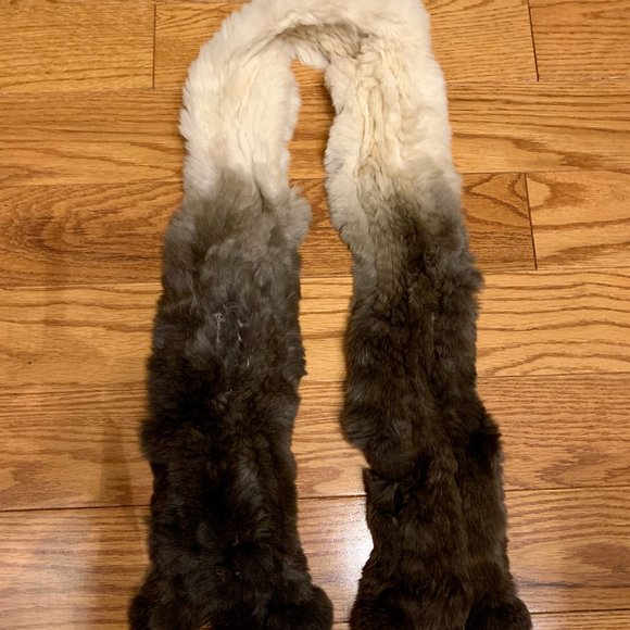 ❄️ Genuine Rabbit Fur Knitted Scarf NWOT - Picture 5 of 6